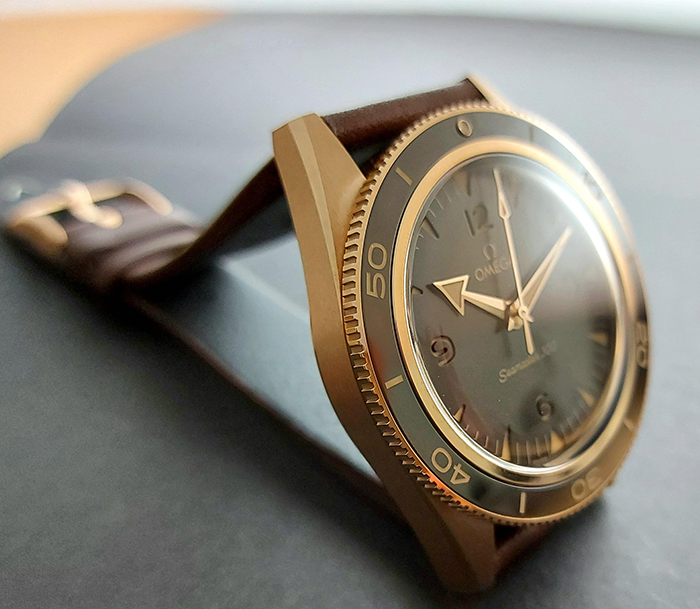 Omega Bronze Gold Seamaster 300 Co-Axial Wristwatch Ref. 234.92.41.21.10.001 